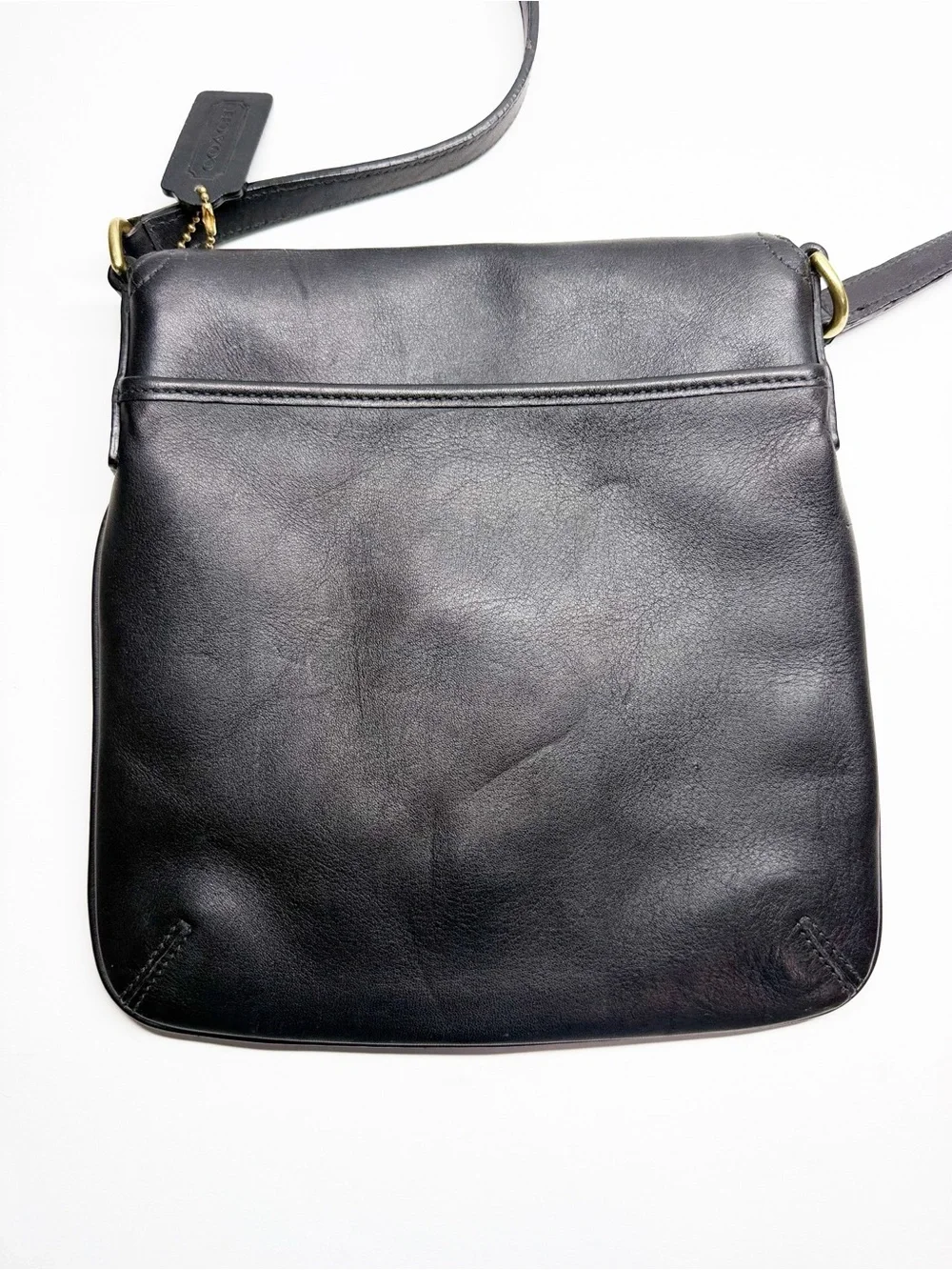 Vintage Y2K Coach Legacy Slim Flap Leather Crossbody Black 9592